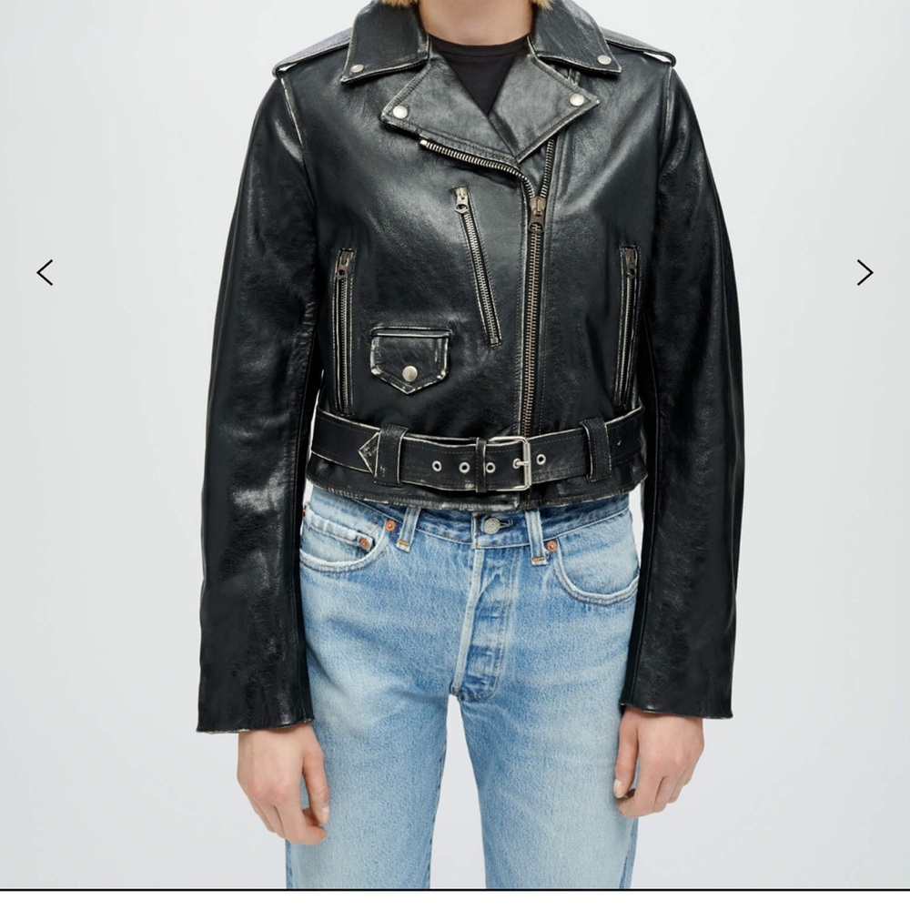 Re/Done Multicolor V-Neck Women's Jacket